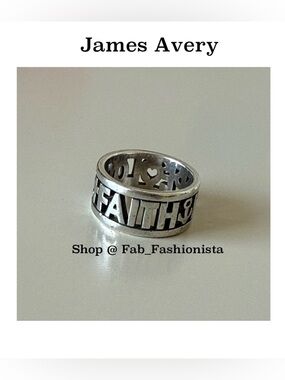 James Avery Faith Hope love ring retired